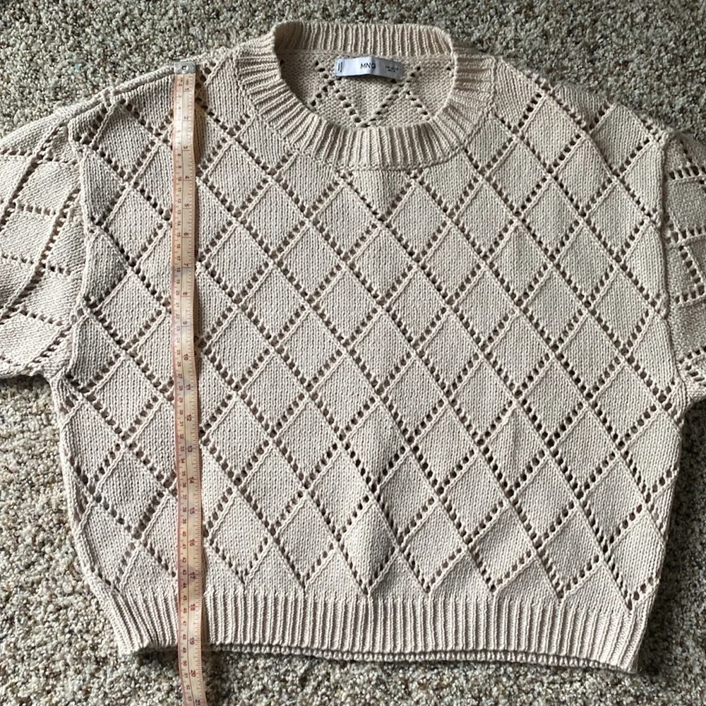 ✨LIKE NEW✨ Mango Aleta Cotton cropped openwork sweater - Picture 14 of 15